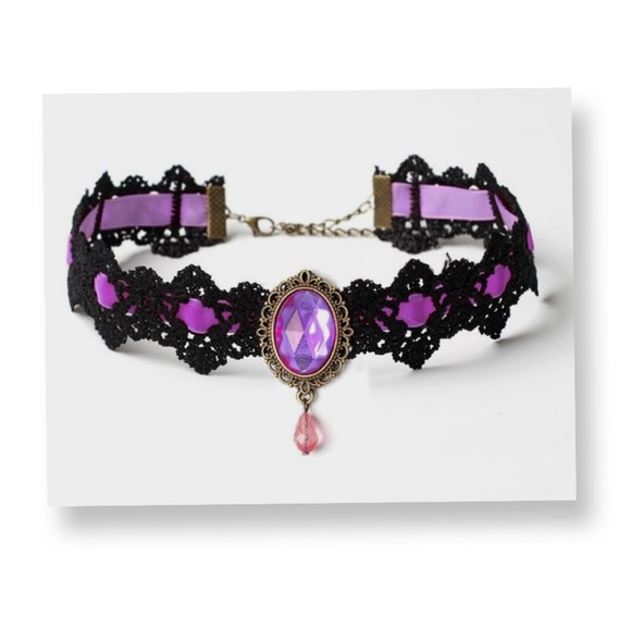 Eleanor ShuMark Jewelry - Gothic lace with rhinestones choker necklace. NWT 5 for $25 mix and match.